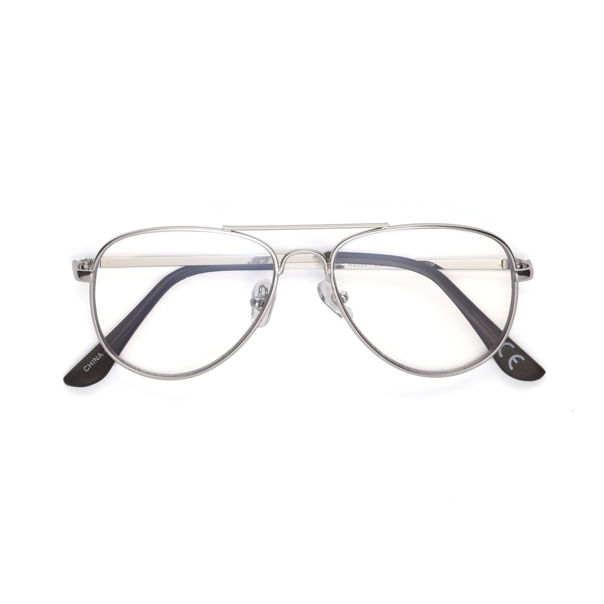 Dario Silver Kids Blue Light Glasses - Blue Light Reader - Unmagnified - Silver - Variant Link