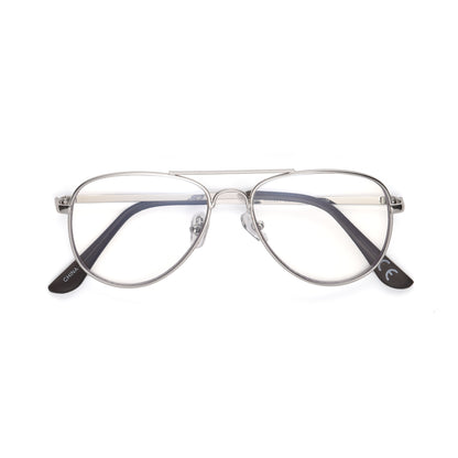 Dario Silver Kids Blue Light Glasses - Blue Light Reader - Unmagnified - Silver - Variant Link