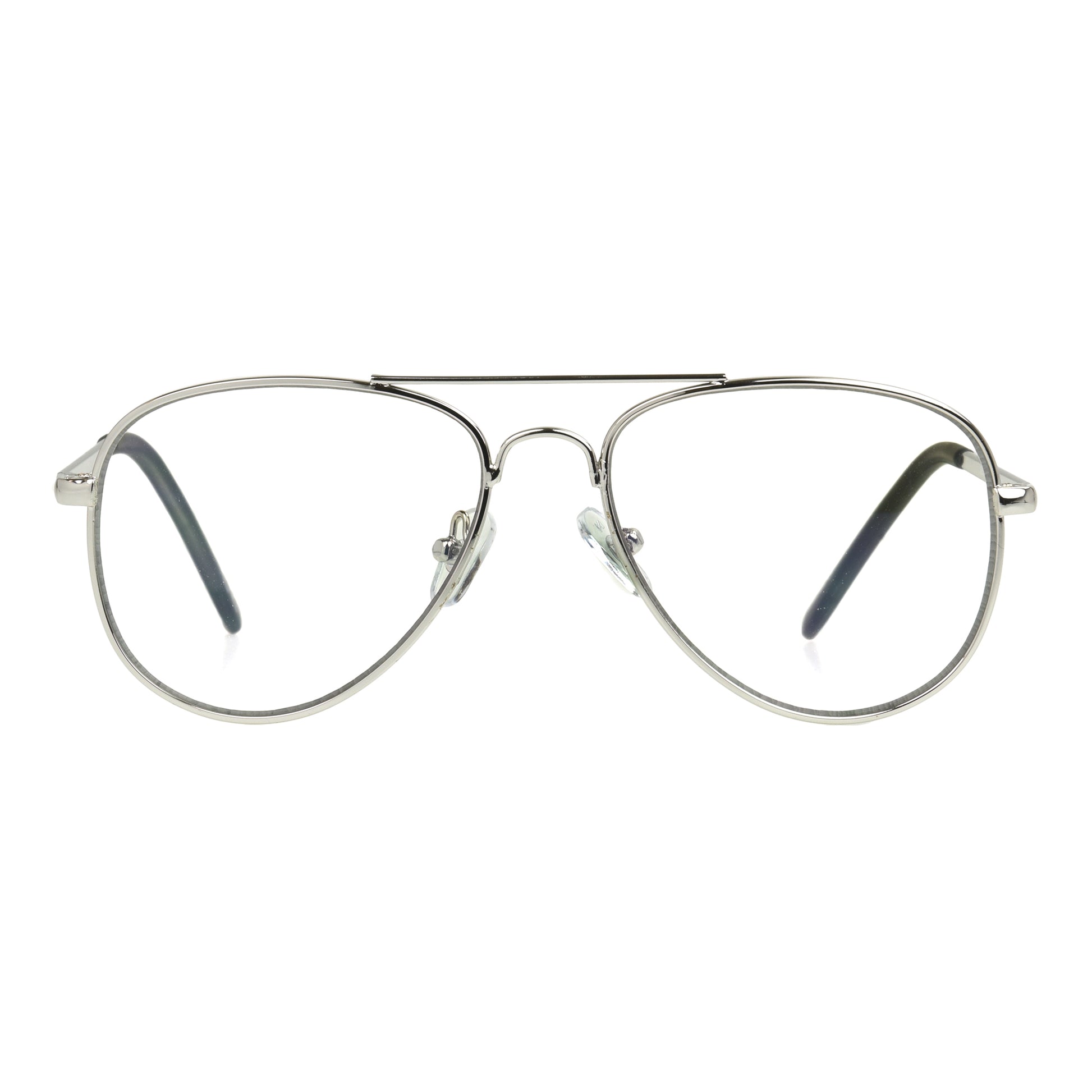 Dario Silver Kids Blue Light Glasses - Blue Light Reader - Unmagnified - Silver - Variant Link
