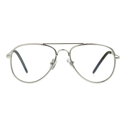 Dario Silver Kids Blue Light Glasses - Blue Light Reader - Unmagnified - Silver - Variant Link