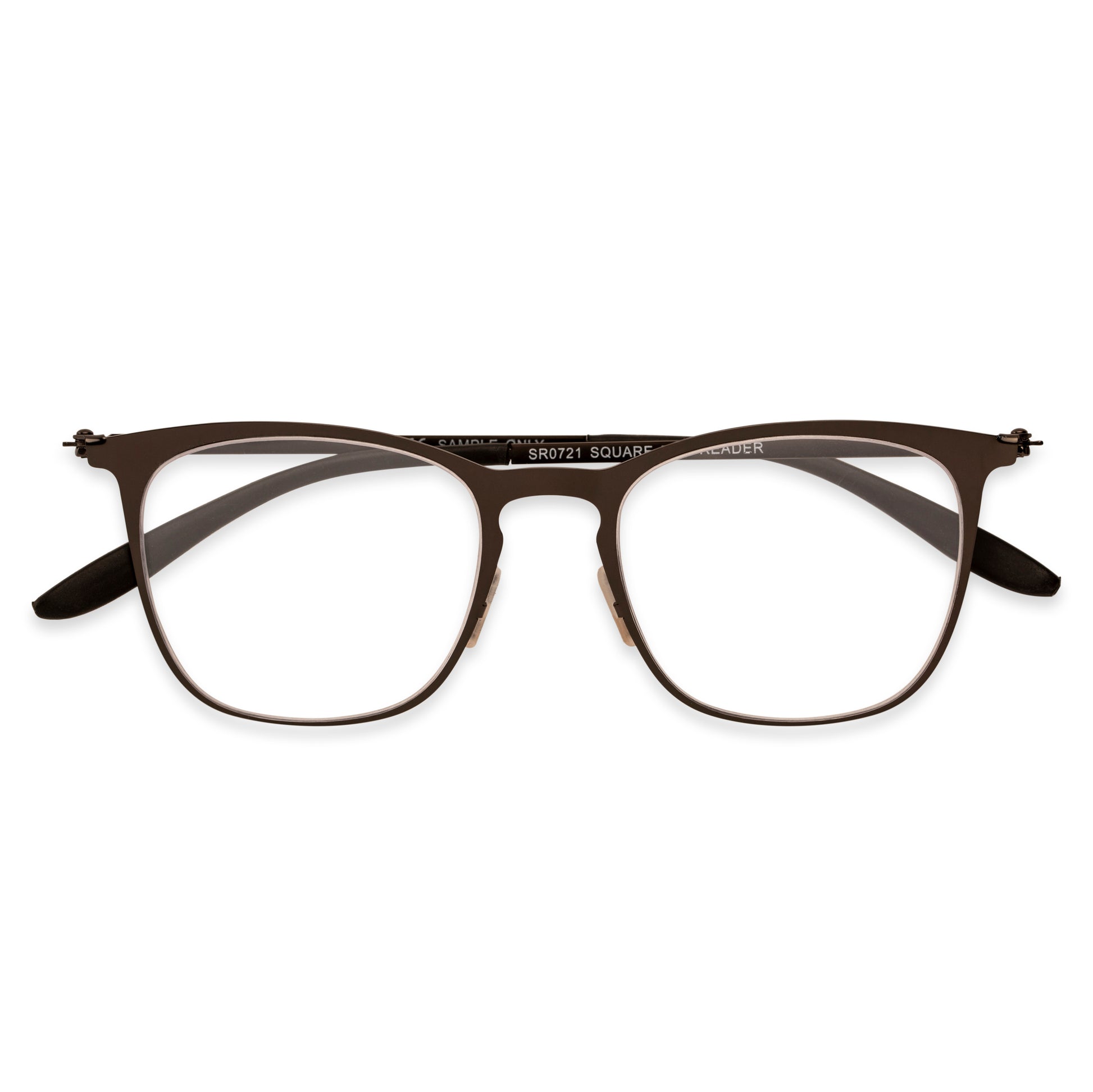 The Liam Super Flat Blue Light Glasses by Foster Grant® - Blue Light Reader - Unmagnified - Dark Red - Variant Link