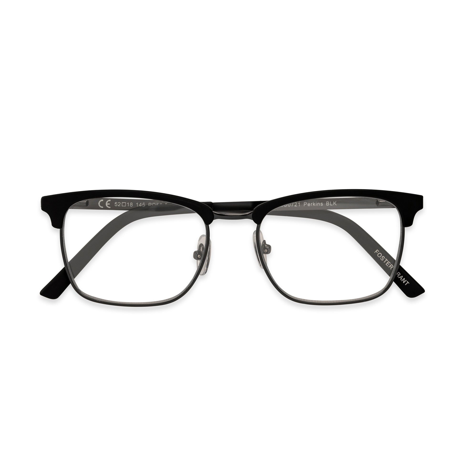 Perkins Pop of Power™ Bifocal Style Blue Light Readers - Blue Light Reader - Bifocal - Black/Gunmetal Grey - Variant Link