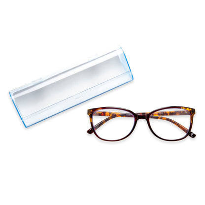 Karleen Pop of Power™ Bifocal Style Blue Light Readers - Blue Light Reader - Bifocal - Red/Tortoise - Variant Link