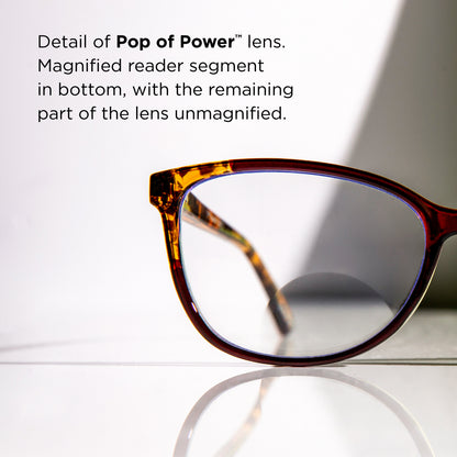 Austin Pop of Power™ Bifocal Style Blue Light Readers - Blue Light Reader - Bifocal - Gunmetal Grey - Variant Link