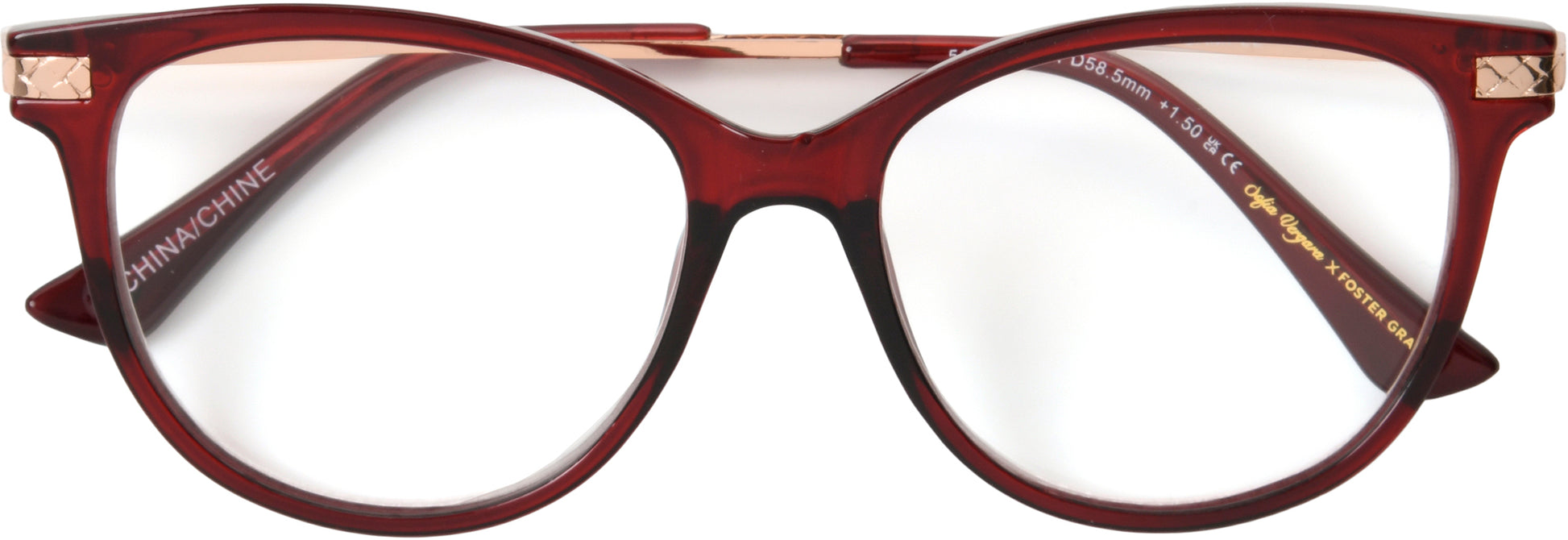 Liliana Multi Focus™ Blue - Blue Light Reader - Multifocal - Wine - Variant Link