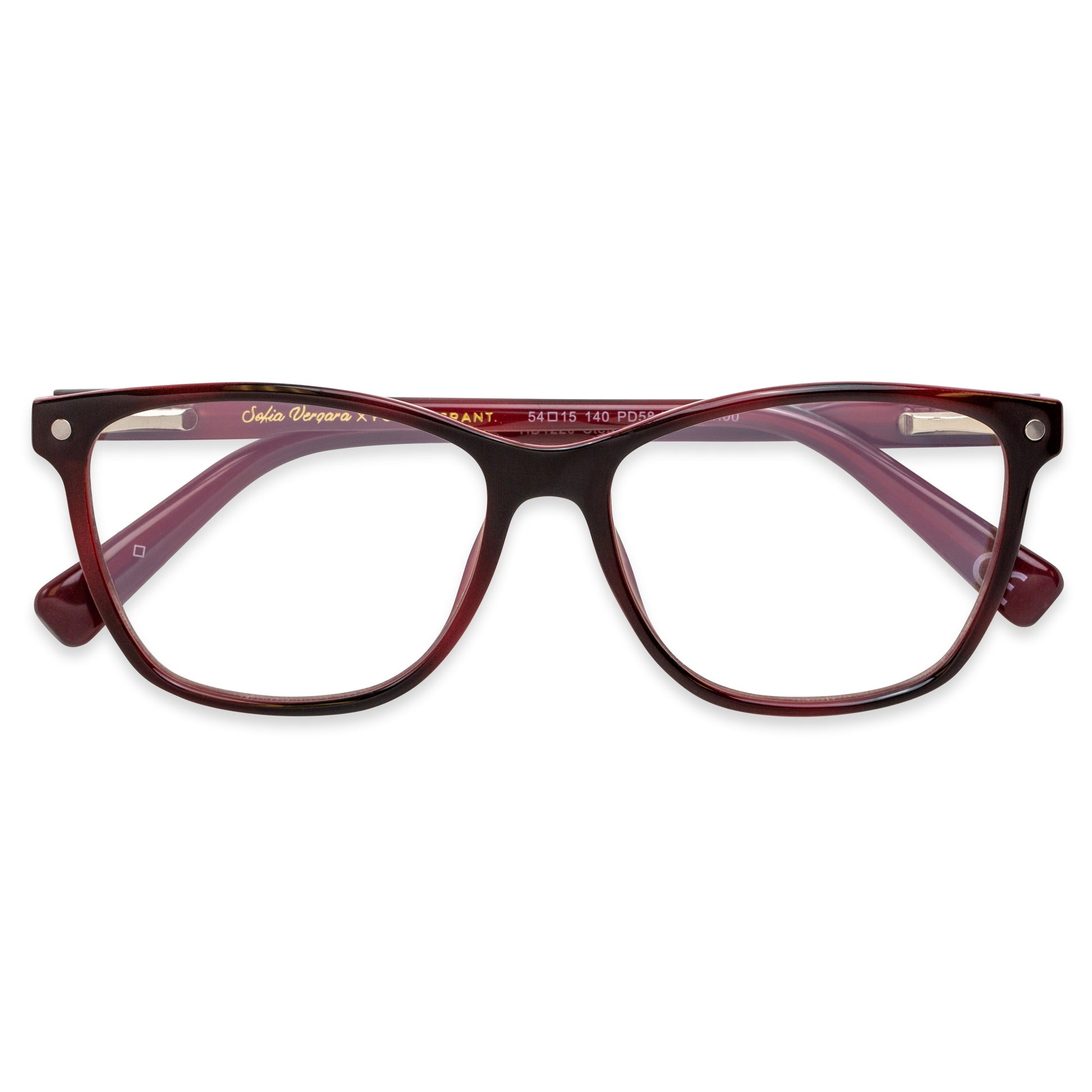 Stefi Blue Light Glasses - Blue Light Reader - Unmagnified - Wine - Variant Link