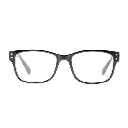 Tristan Pop of Power™ Bifocal Style Blue Light Readers - Blue Light Reader - Bifocal - Black/Clear - Variant Link