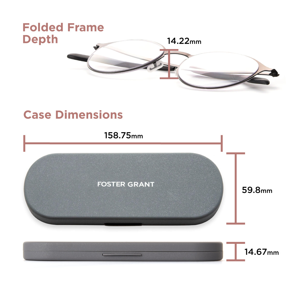 Hayden Super Flat Reading Glasses - Reader - Fully Magnified - Gold - Variant Link