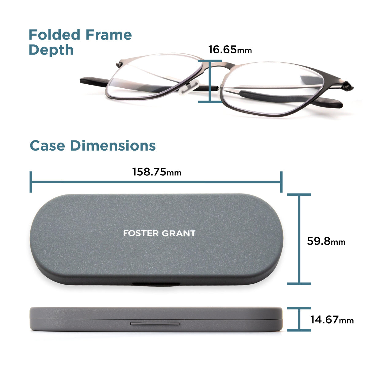 The Liam Super Flat Blue Light Glasses by Foster Grant® - Blue Light Reader - Unmagnified - Dark Red - Variant Link
