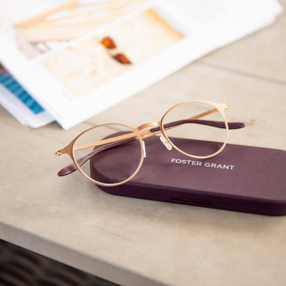 Hayden Super Flat Reading Glasses - Reader - Fully Magnified - Gold - Variant Link