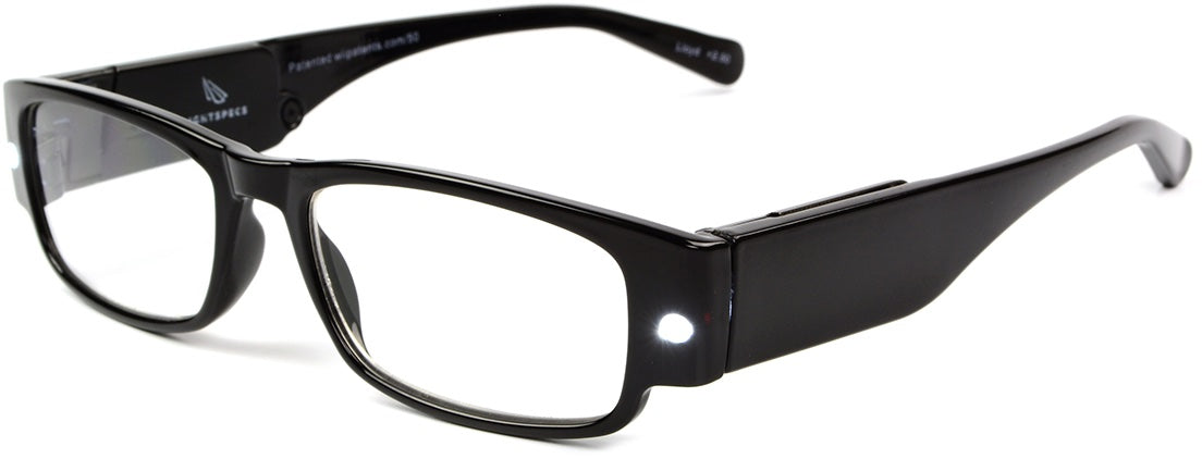 Lloyd Lighted Reading Glasses - Reader - Fully Magnified - Black - Variant Link