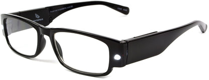 Lloyd Lighted Reading Glasses - Reader - Fully Magnified - Black - Variant Link