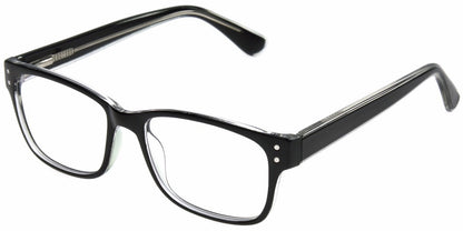 Tristan Pop of Power™ Bifocal Style Blue Light Readers - Blue Light Reader - Bifocal - Black/Clear - Variant Link